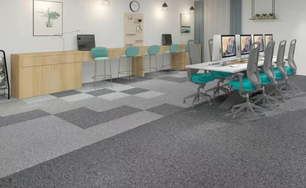 how to install commercial carpet squares